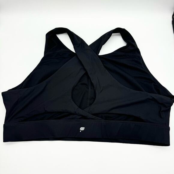 Fabletics No-Bounce High Impact Cross-Back Sports Bra Black Plus Size 2X - Picture 9 of 13